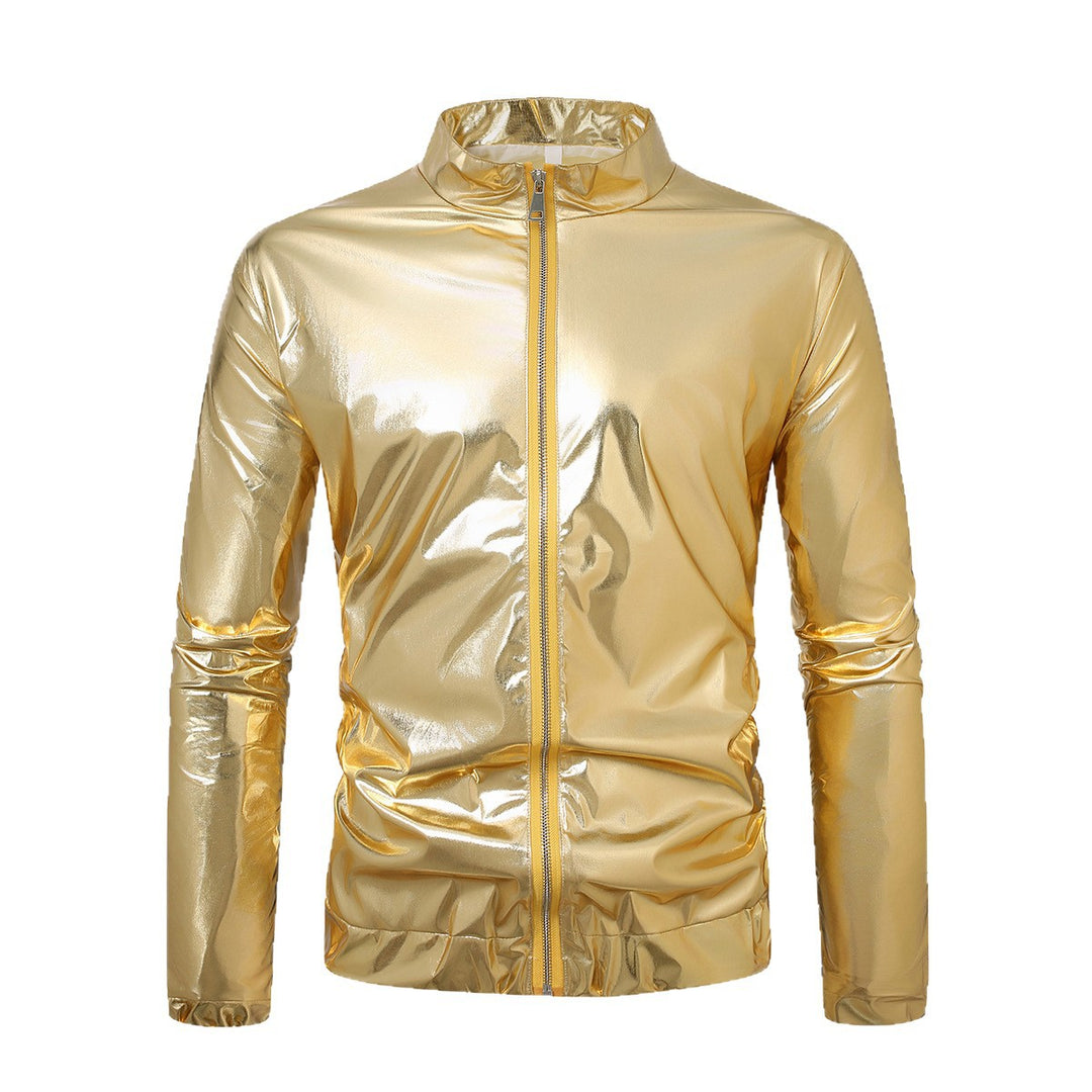 Herren nan ultraleichte reflektierende Windjacke mit Stehkragen und durchgehendem Reißverschluss EB