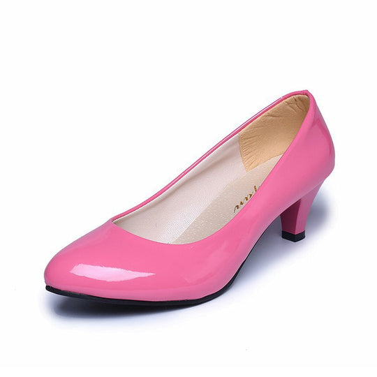 Damen elegante Pumps mit hohem Glanz EB