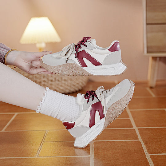 Damen trendige Freizeitsneaker mit rutschfester Sohle und modischem Design EB