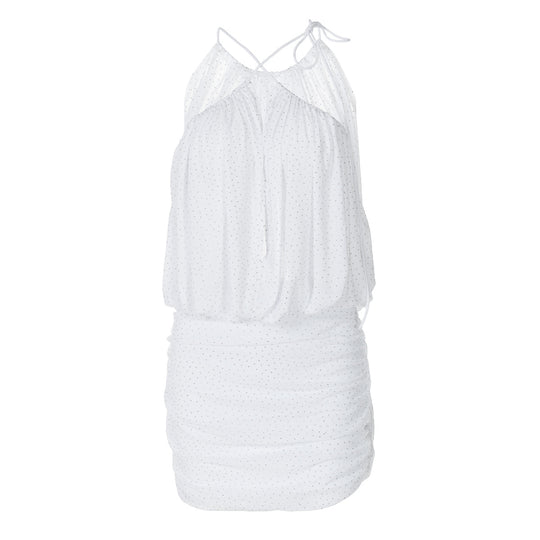 Damen Minikleid mit tiefem V-Ausschnitt und filigraner Drapierung EB