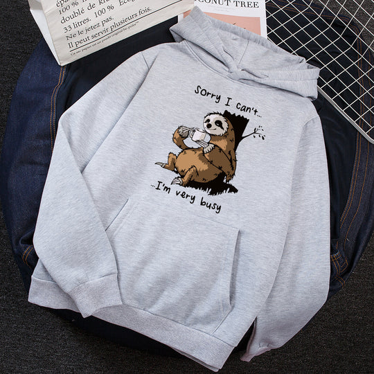 Damen Kapuzensweater mit niedlichem Tiermotiv und verspieltem Spruch EB