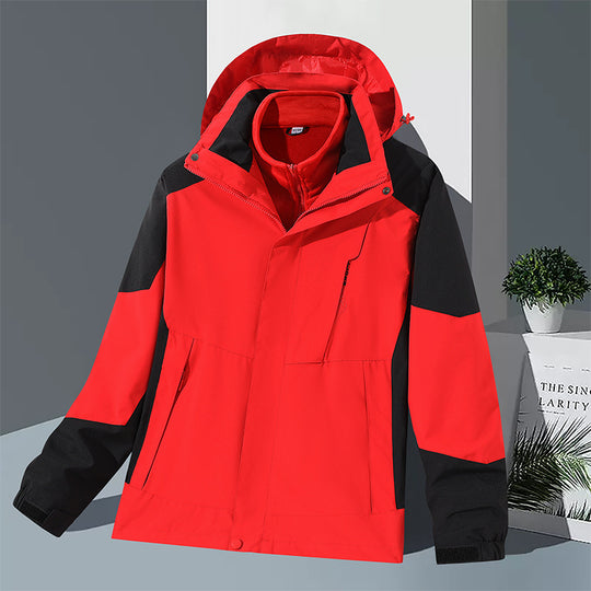 Herren winddichte Softshelljacke mit integriertem Microfleece-Innenlayer und verstellbarer Kapuze EB