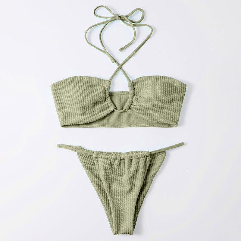 Damen Stylish gefütterter Bikini mit Cross-Back-Trägern EB
