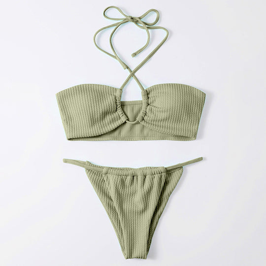 Damen Stylish gefütterter Bikini mit Cross-Back-Trägern EB