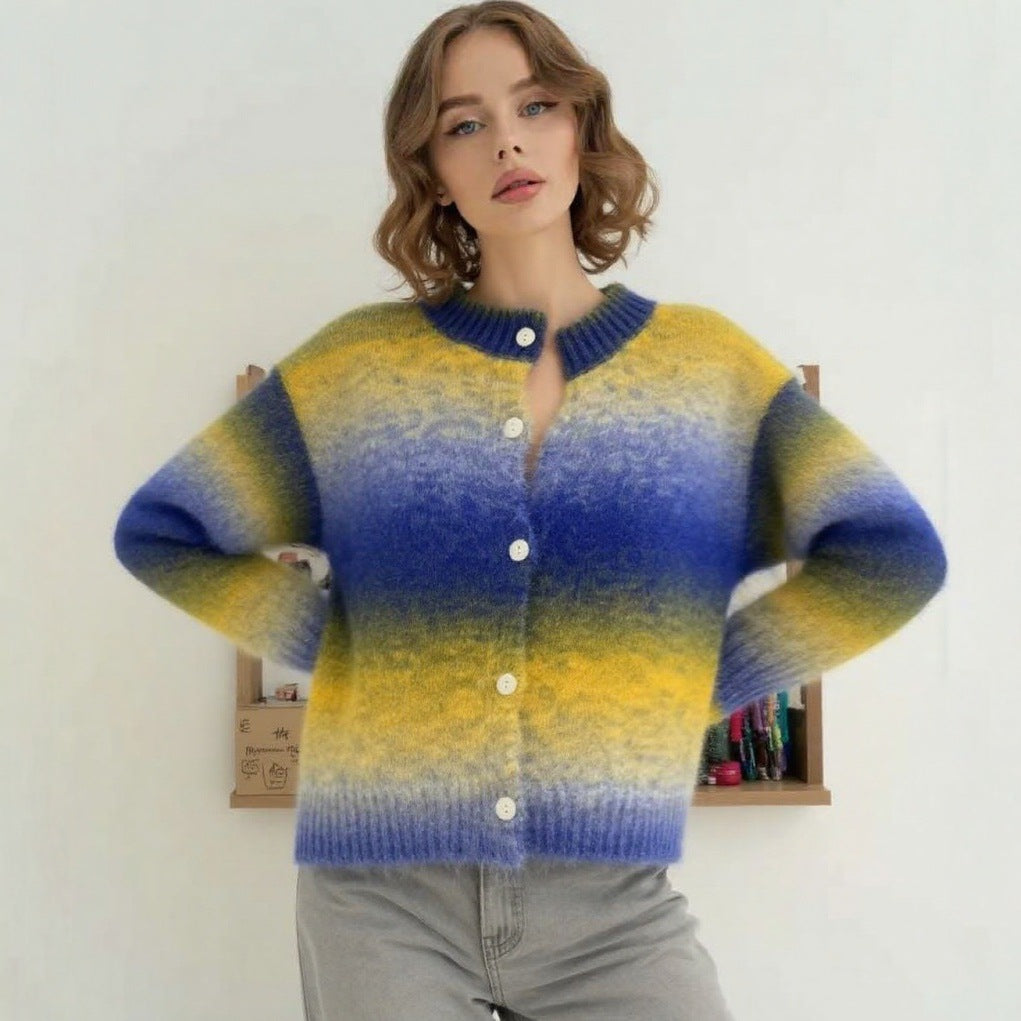 Damen Strickjacke mit knopfbarem Design und luxuriöser Maschenstruktur EB