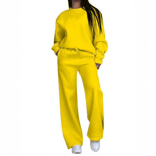 Damen nan lässiges Oversize Sweatshirt und weite Jogginghose Set EB