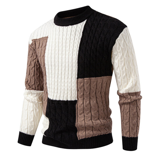 Herren modischer Strickpullover mit einzigartigem Muster und hohem Tragekomfort EB