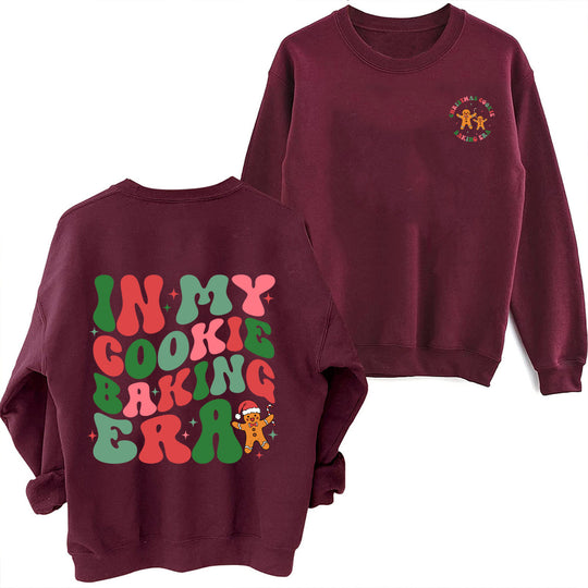 Damen lässiger Pullover mit weihnachtlichem Motiv EB