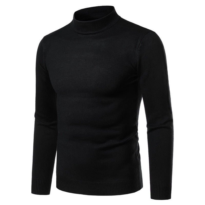 Herren warme Rollkragenpullover aus feinem Strickmaterial EB