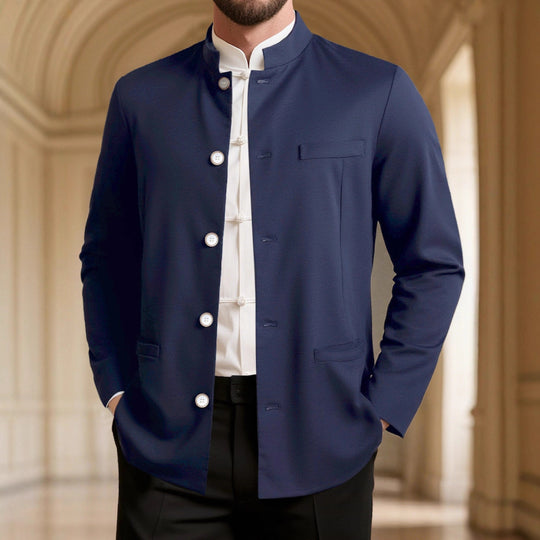 Herren modischer Stehkragenblazer EB