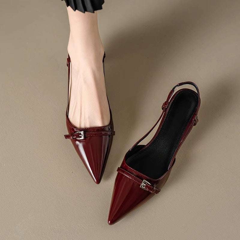 Damen Slingback Pumps mit elegantem Spitzen-Design EB