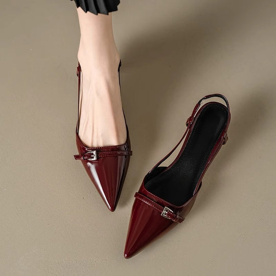 Damen Slingback Pumps mit elegantem Spitzen-Design EB