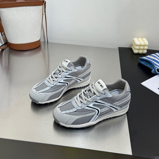 Damen sportliche Mesh-Sneaker mit dämpfender Sohle und atmungsaktivem Design EB