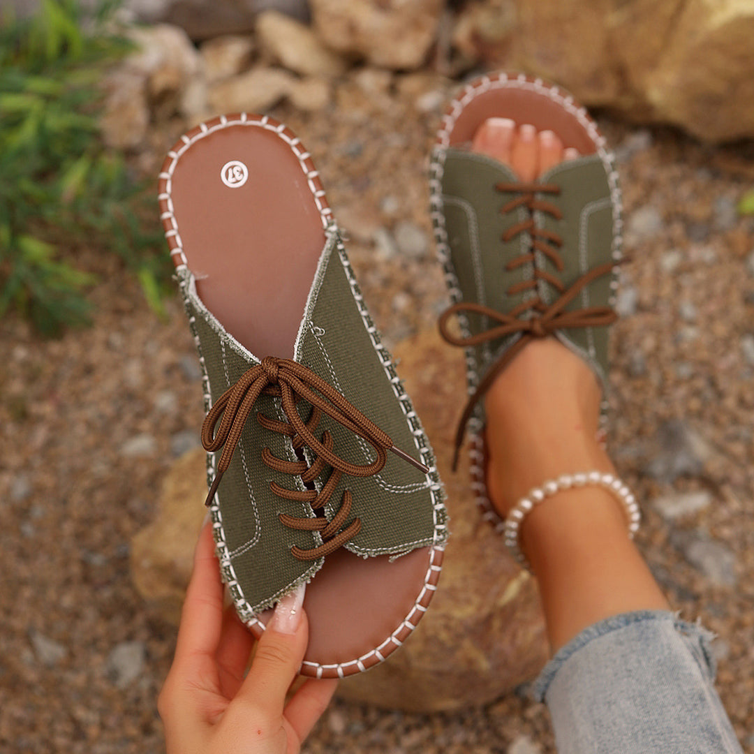 Damen Schnürsandalen im lässigen Design mit Komfortsohle EB