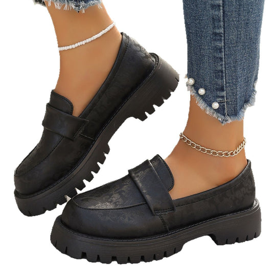Damen moderne Moccasins mit trendiger Plattformsohle EB