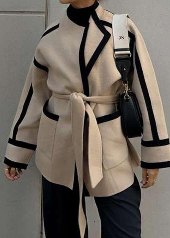 EB | Trim Gürtelter Wollmantel