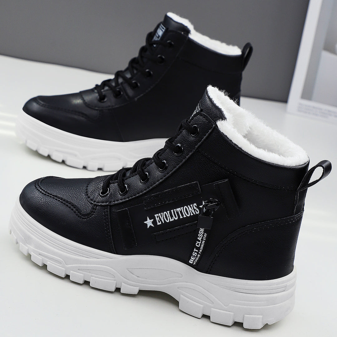 Damen Warm gefütterte Winterstiefel mit robustem Profil und praktischem Schnürsystem EB