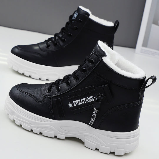 Damen Warm gefütterte Winterstiefel mit robustem Profil und praktischem Schnürsystem EB