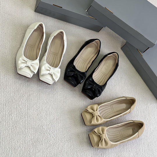 Damen Ballerinas mit elegantem Schleifen-Akzent EB
