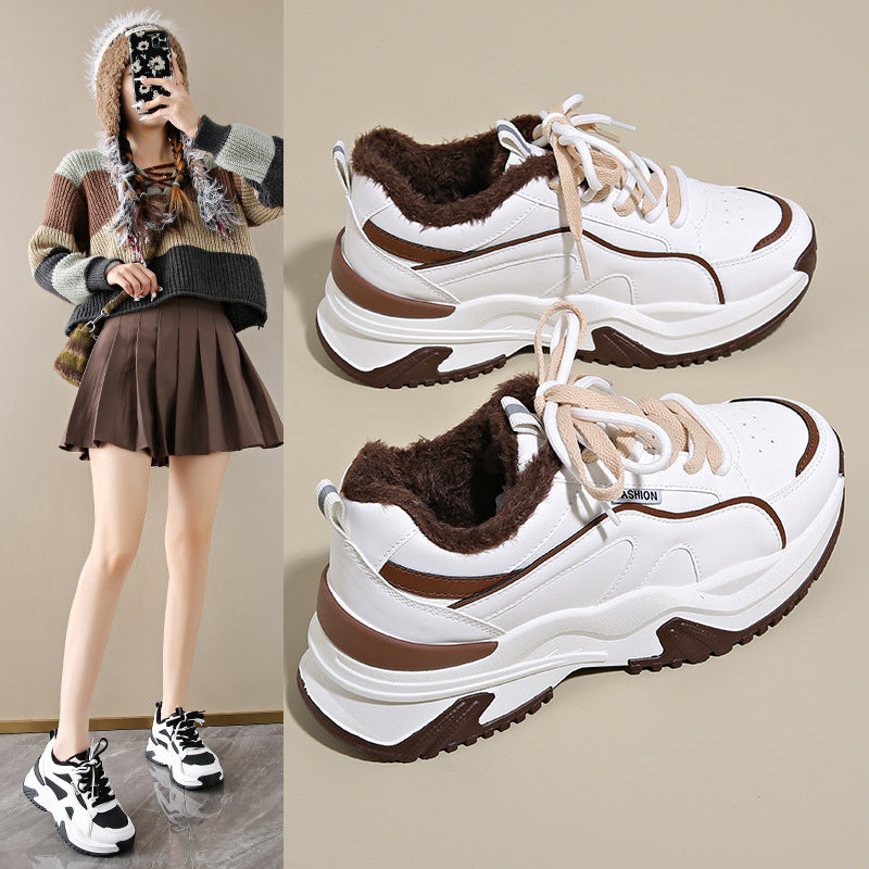 Damen Sportliche High-Top Sneakers mit kuscheligem Innenfutter EB