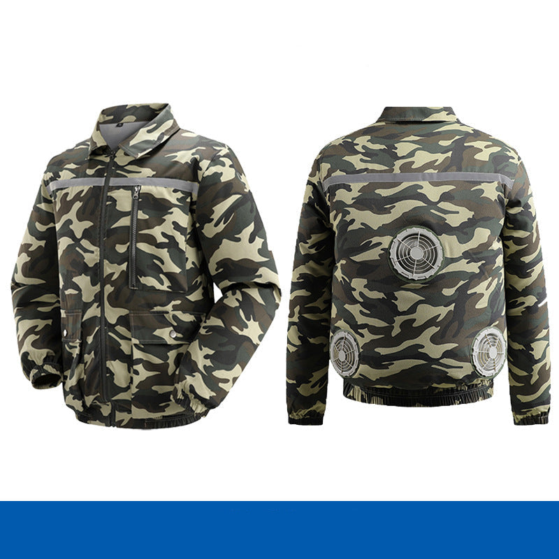 Herren nan belüftete Arbeitsjacke mit integrierten Lüftern, USB-Stromanschluss und reflektierenden Einsätzen EB