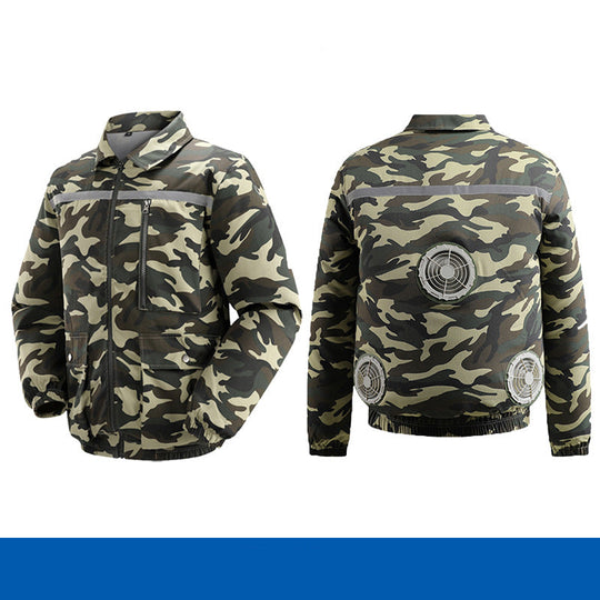 Herren nan belüftete Arbeitsjacke mit integrierten Lüftern, USB-Stromanschluss und reflektierenden Einsätzen EB