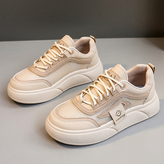 Damen modische Sneaker mit atmungsaktiver Mesh-Oberfläche und flexibler Sohle EB