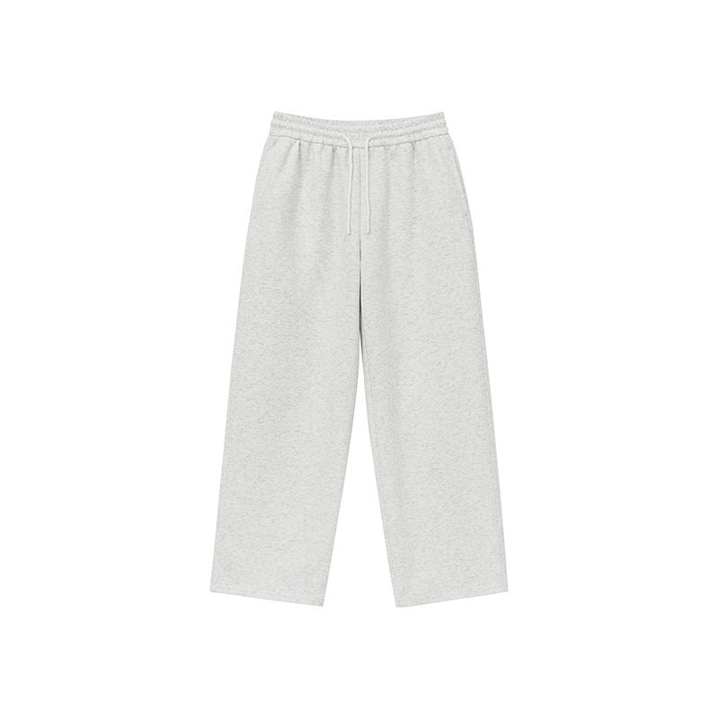 Unisex Relaxed-Fit Loungehose mit hohem Elastikbund, Kordelzug und geradem Bein EB