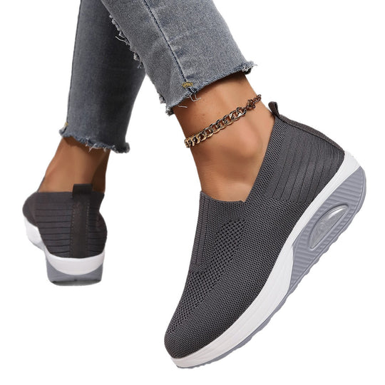 Damen Atmungsaktive Slip-On Sneakers mit elastischer Sohle EB