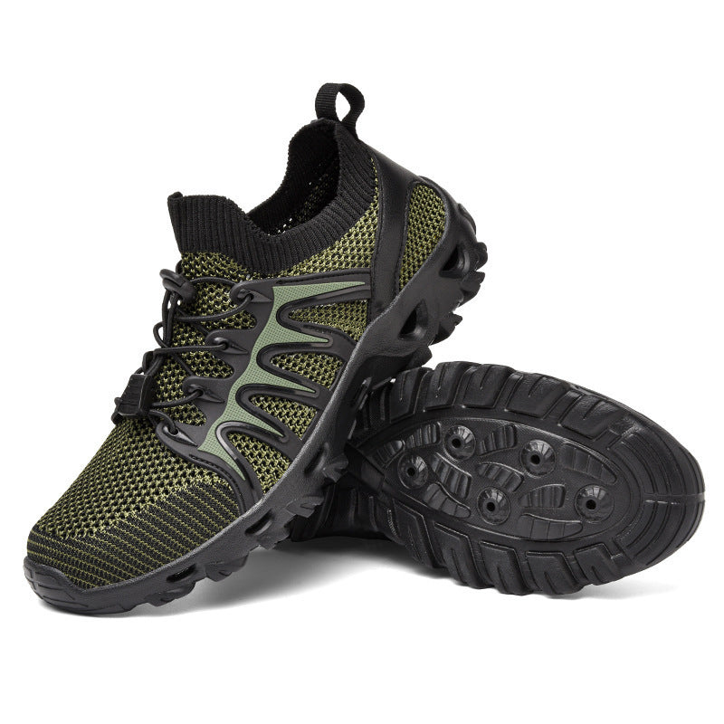 Damen Atmungsaktive Sportschuhe mit elastischem Schnürsystem und rutschfester Sohle EB