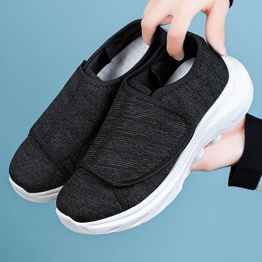 Damen Bequeme Slip-On Sneaker mit elastischem Obermaterial und rutschfester Sohle EB