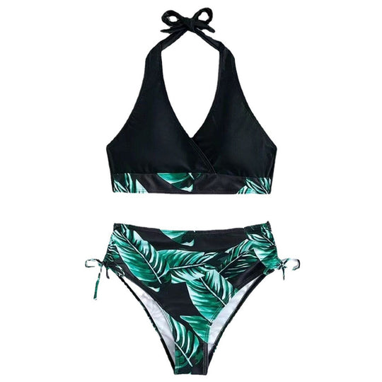 Damen Bikiniset mit raffiniertem Wickeloberteil und verstellbaren Seiten EB