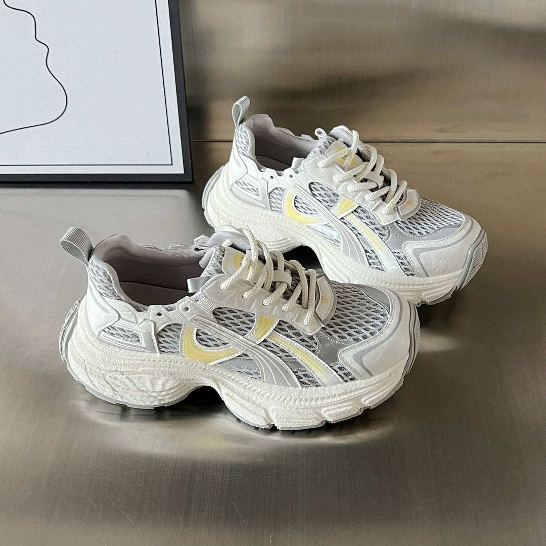 Damen Sportliche Chunky Sneakers mit atmungsaktiver Mesh-Oberfläche und stabiler Sohle EB