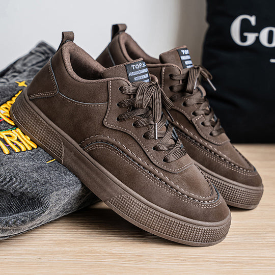 Damen elegante Sneaker mit trendiger Veloursleder-Oberfläche EB
