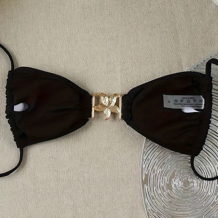 Damen Triangel-Bikini mit eleganter Schnalle EB