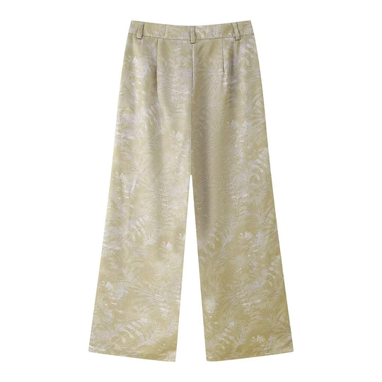 Damen elegante Culotte-Hose mit floralem Muster und weichem Material EB