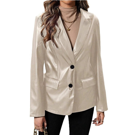 Damen elegante Satin-Blazer EB