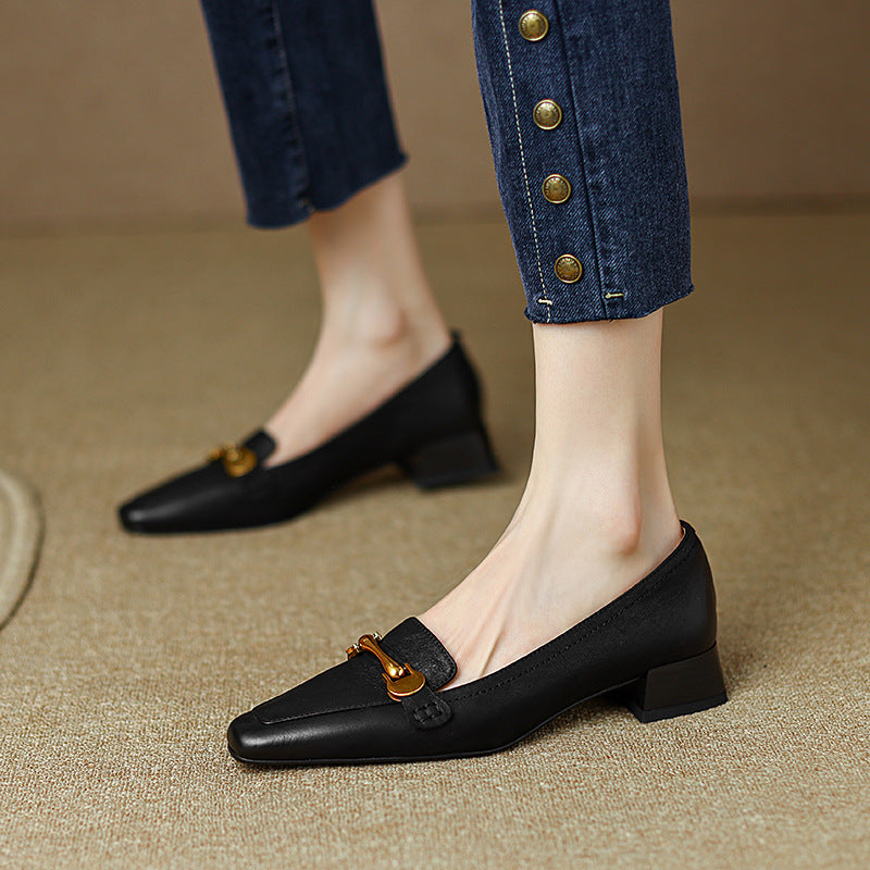 Damen elegante Slipper mit modischem Gürtel-Detail EB
