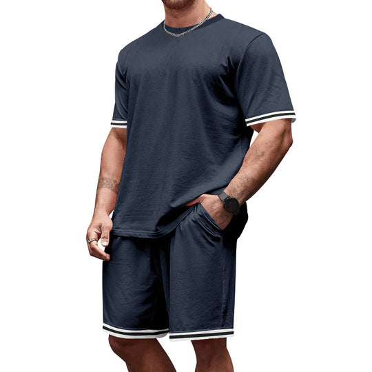 Herren Sportliches Freizeit-Set mit kontrastierenden Details EB