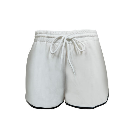 Damen Sportliche Shorts mit elastischem Bund und Kordelzug EB