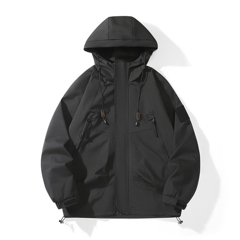 Damen technische Outdoor-Jacke mit verstellbarem Kapuzendesign und praktischen Taschen EB