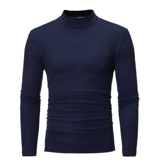 Herren Rollkragenpullover mit enger Passform und edel strukturiertem Material EB