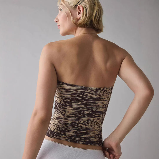 Damen Bandeau-Top mit raffinierten Streifen EB