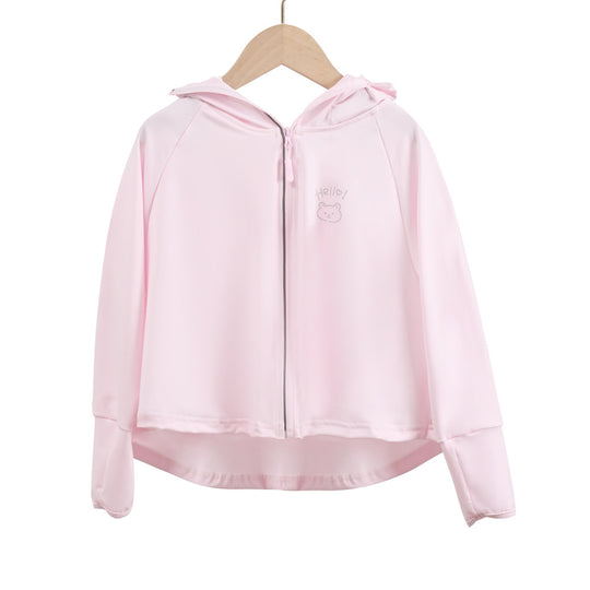 Damen Leichte Kapuzenjacke mit verspieltem Motiv EB