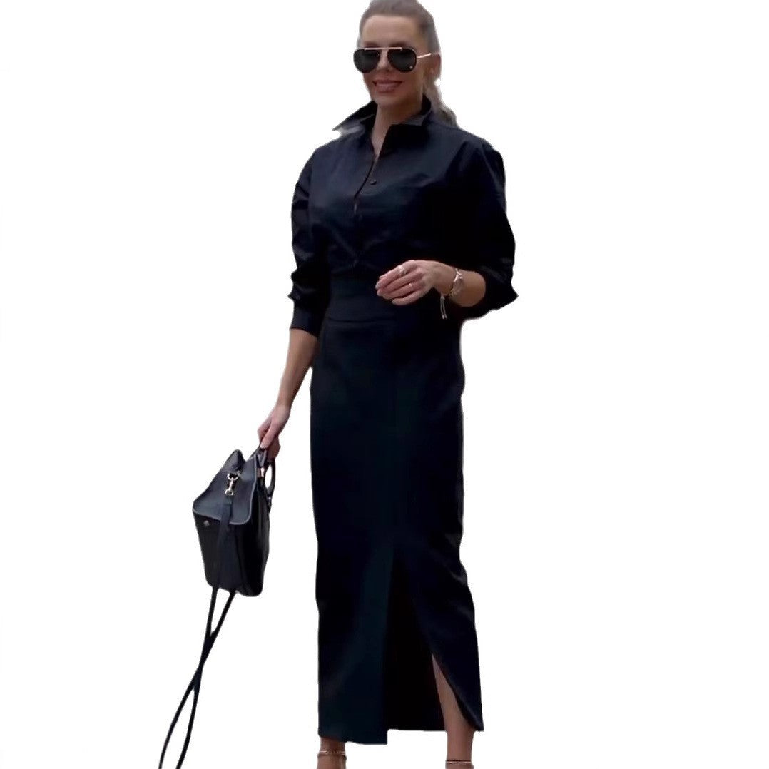 Damen Elegantes Maxikleid mit schickem Schlitz und stilvollen Details EB