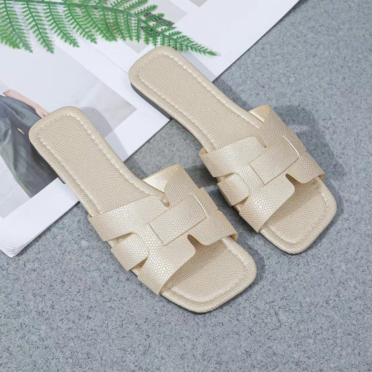 Damen modische Pantoletten mit elegantem Riemen-Design EB