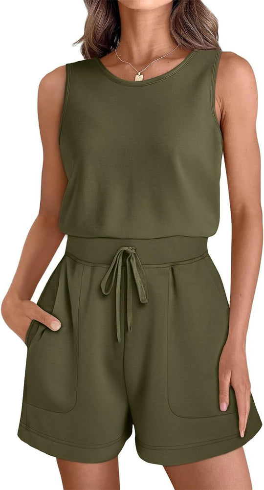 Damen Freizeit Overall mit modischen Taschen EB