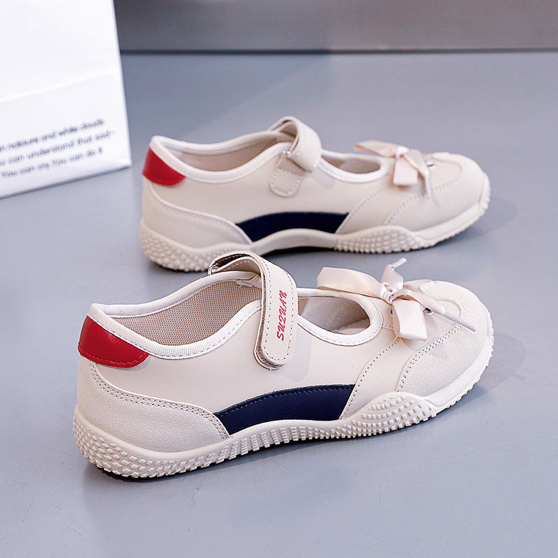 Damen sportliche Ballerinas mit verstellbarem Klettverschluss und bequemer Sohle EB