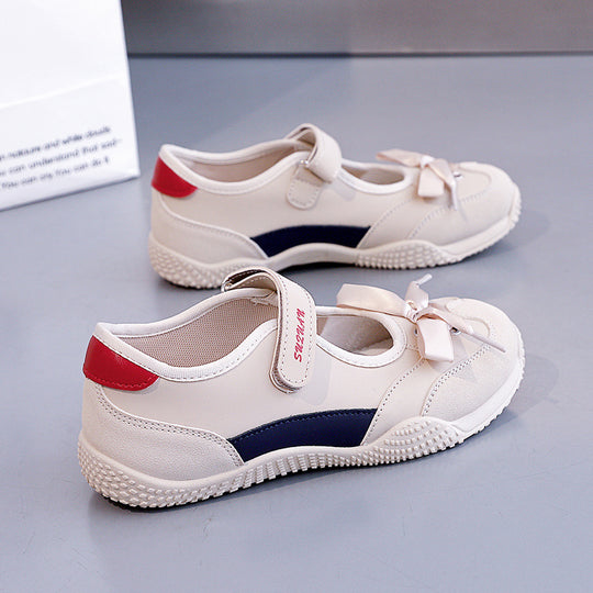 Damen sportliche Ballerinas mit verstellbarem Klettverschluss und bequemer Sohle EB