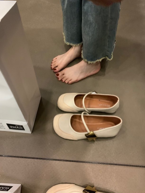 Damen elegante Mary Jane Ballerinas mit modischem Riemchen und bequemer Innenpolsterung EB